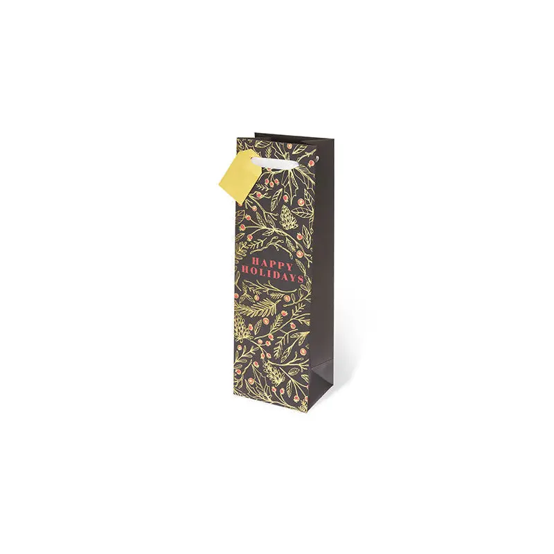Holiday Floral Single-Bottle Wine Bag by Cakewalk