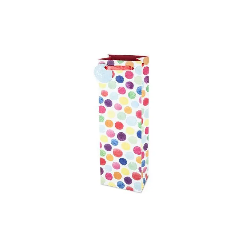 Watercolor Dot Wine Bag