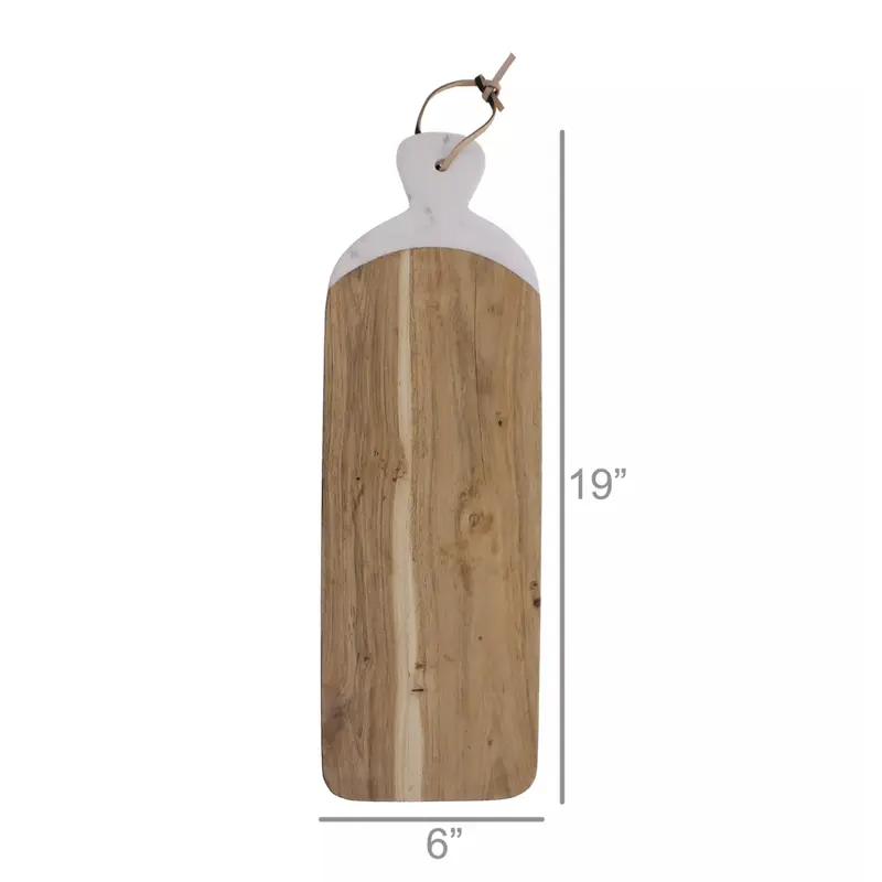 Mercer Cutting Board, Wood & Marble, Long