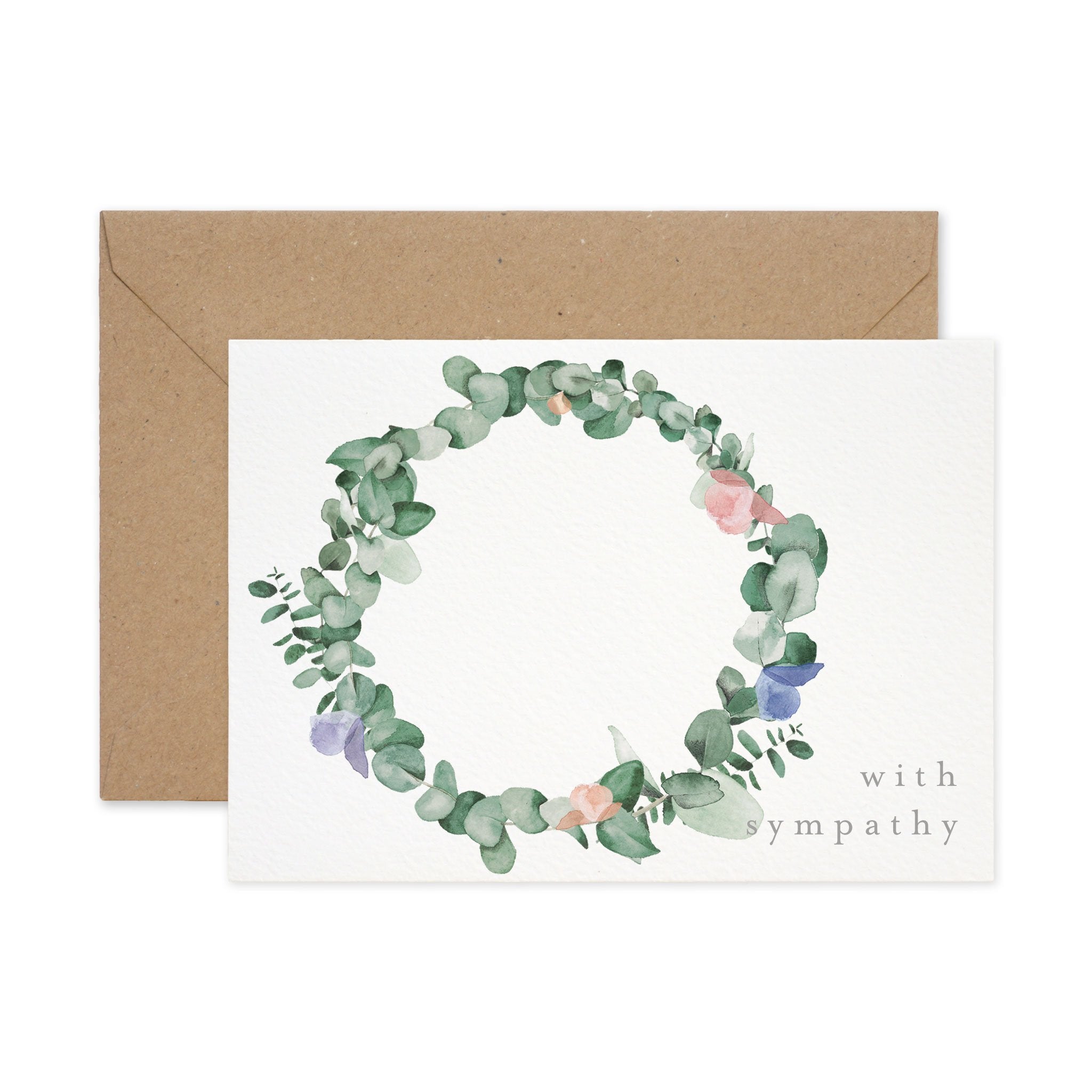 With Sympathy Wreath Card