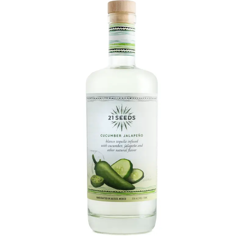 21 Seeds Cucumber Jalapeno Tequila, Mexico (750ml)