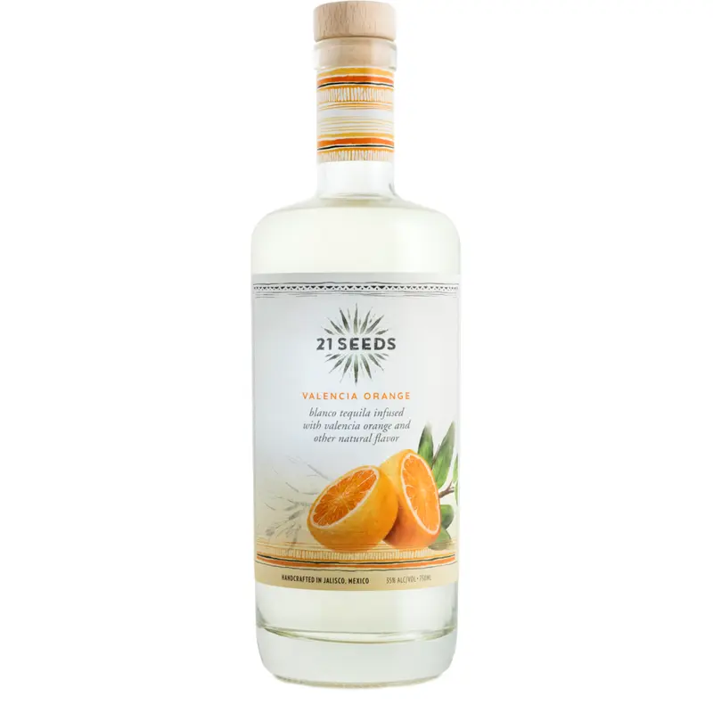 21 Seeds Valencia Orange Tequila, Mexico (750ml)