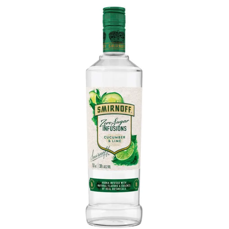 Smirnoff Zero Sugar Infusions Cucumber & Lime Vodka (750ml)