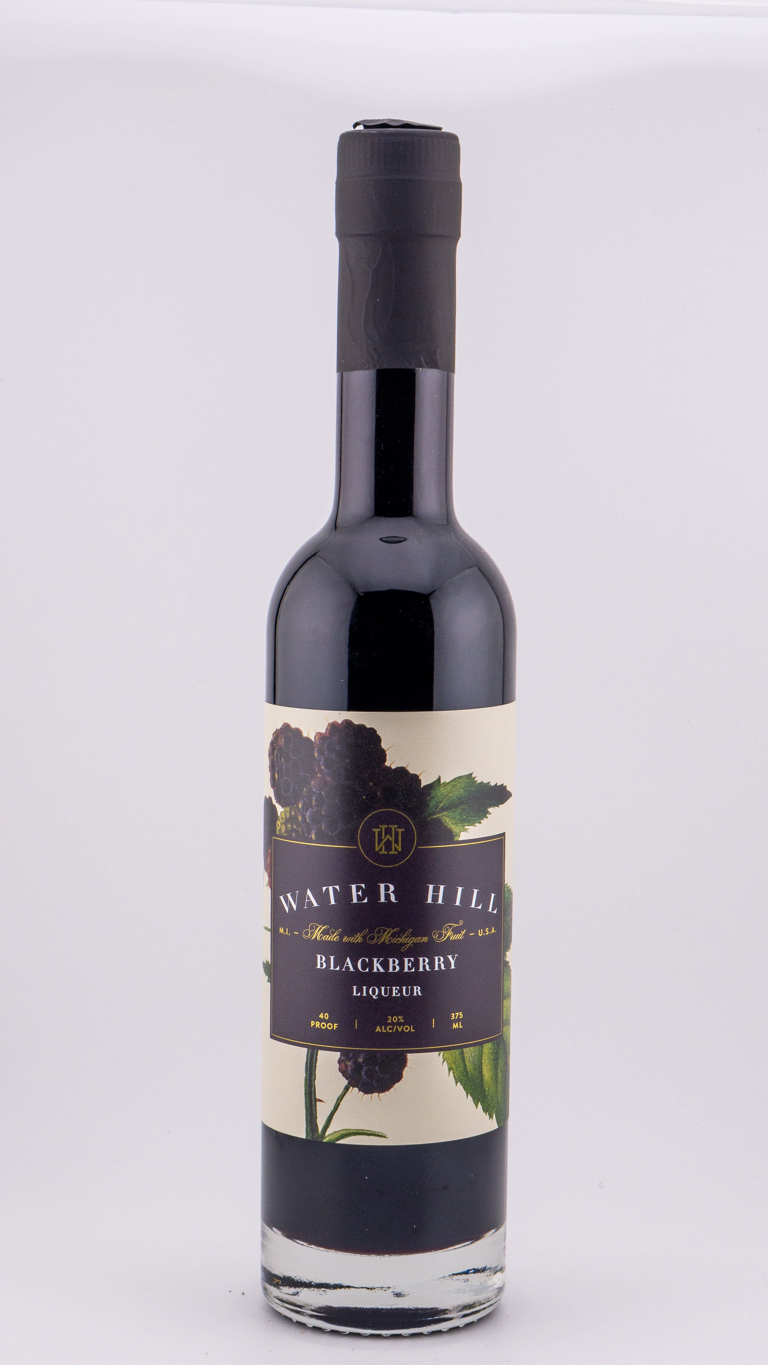 Ann Arbor Distilling Water Hill Blackberry Liqueur, Michigan, USA (375ml HALF BOTTLE)