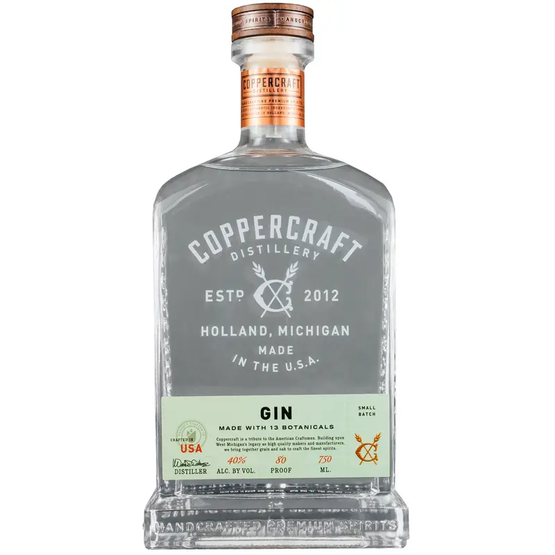 Coppercraft Distillery Gin, Michigan, USA (750ml)