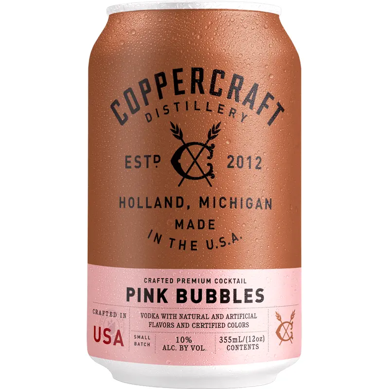 Coppercraft Distillery 'Pink Bubbles,' Michigan, USA (6 x 4pks case, 12fl oz)