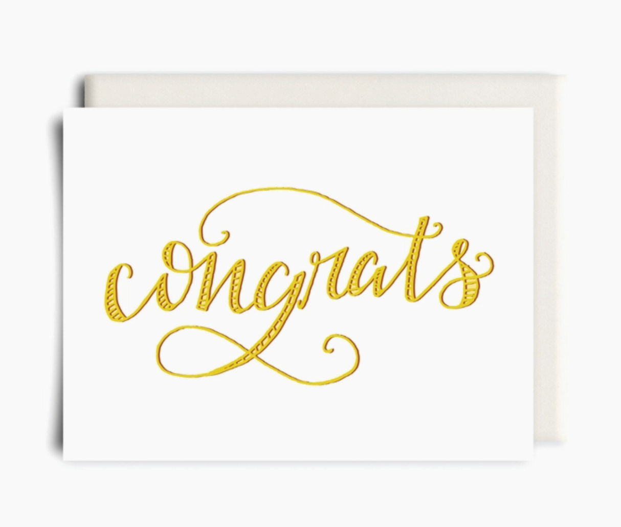 Gold Congrats, Congratulations Greeting Card