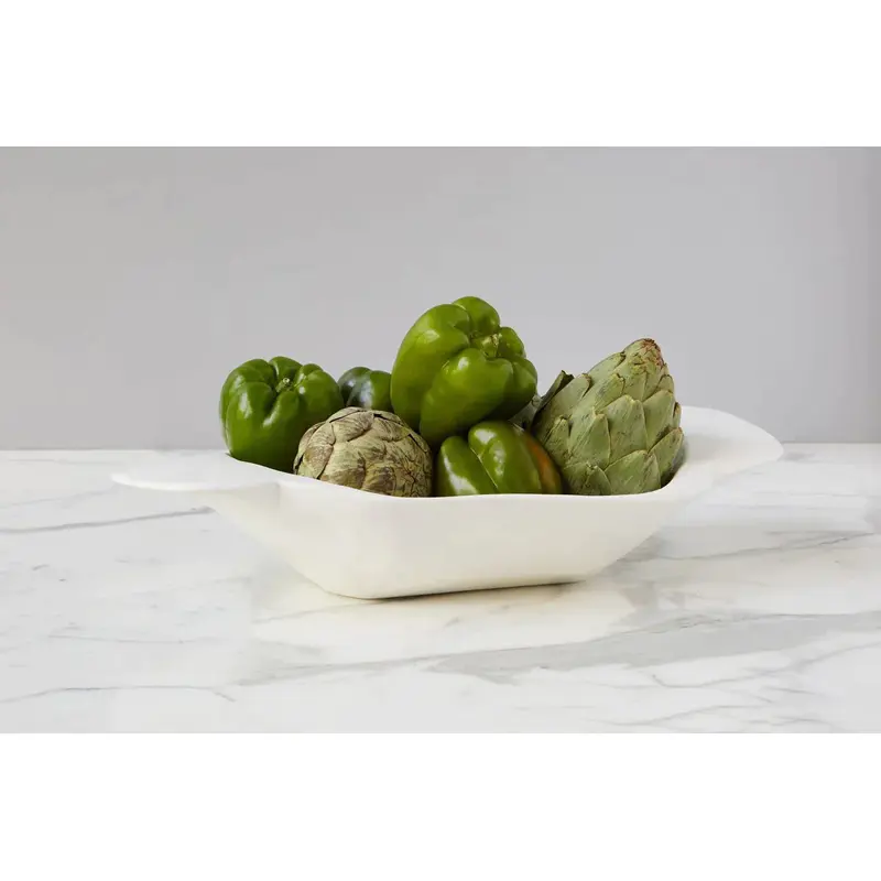 Small Mod White Dough Bowl