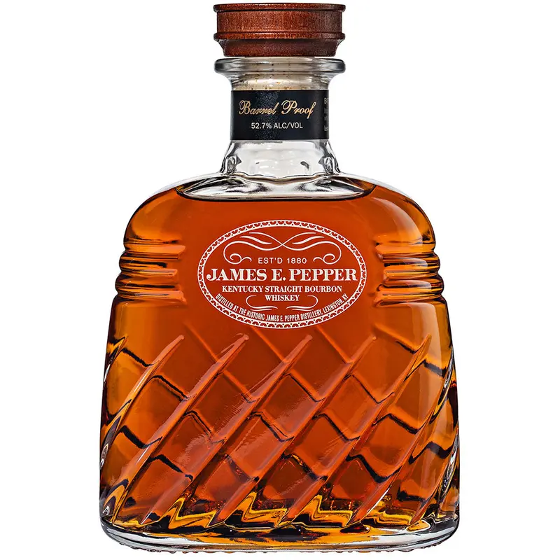James E. Pepper Decanter Barrel Proof Straight Bourbon Whiskey, Kentucky, USA (750ml)