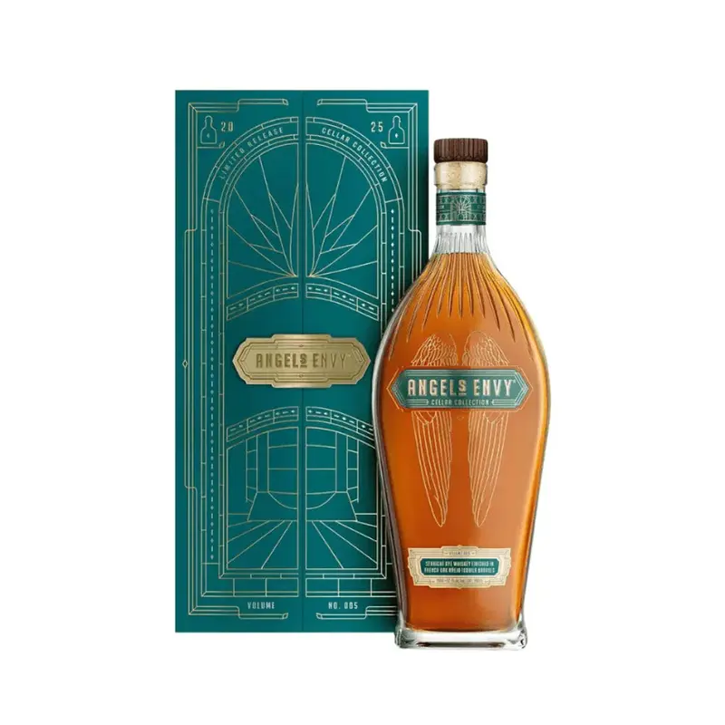 Angel's Envy Cellar Collection 005 French Oak Extra Anejo Tequila Barrel Finish Straight Rye Whiskey, Kentucky, USA (750ml)