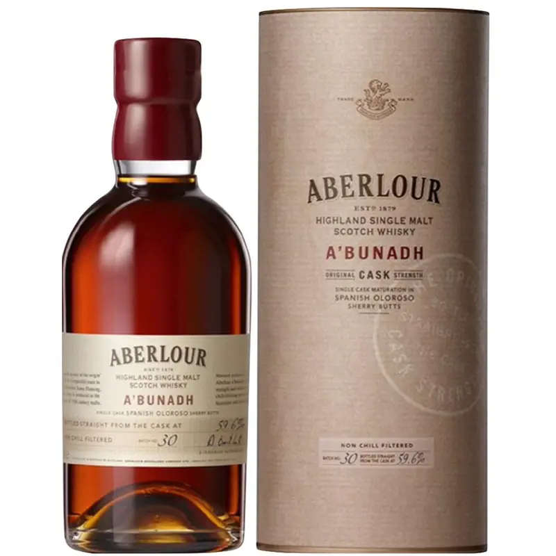 Aberlour A'Bunadh Cask Strength Single Malt Scotch Whisky, Highlands - Speyside, Scotland (750ml)