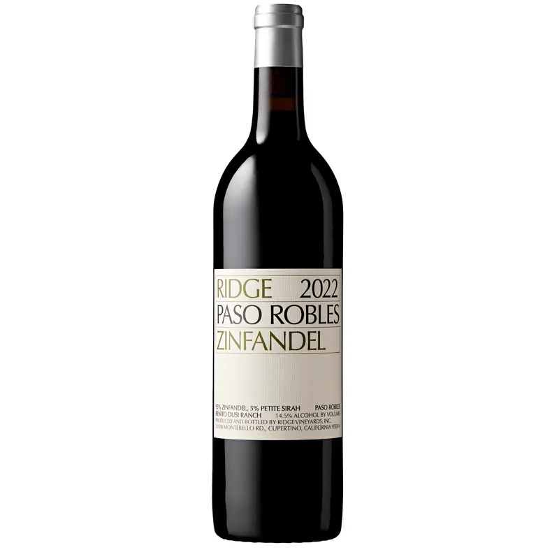 2022 Ridge Vineyards Zinfandel Paso Robles, California, USA