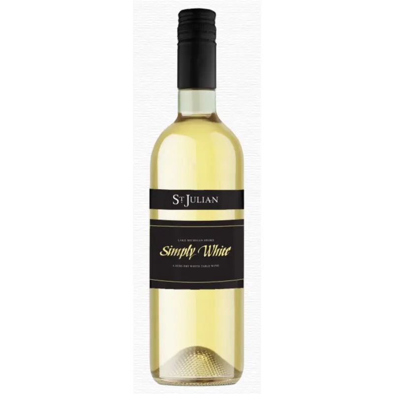 St. Julian Winery Simply White Wine, Michigan, USA (750ml)