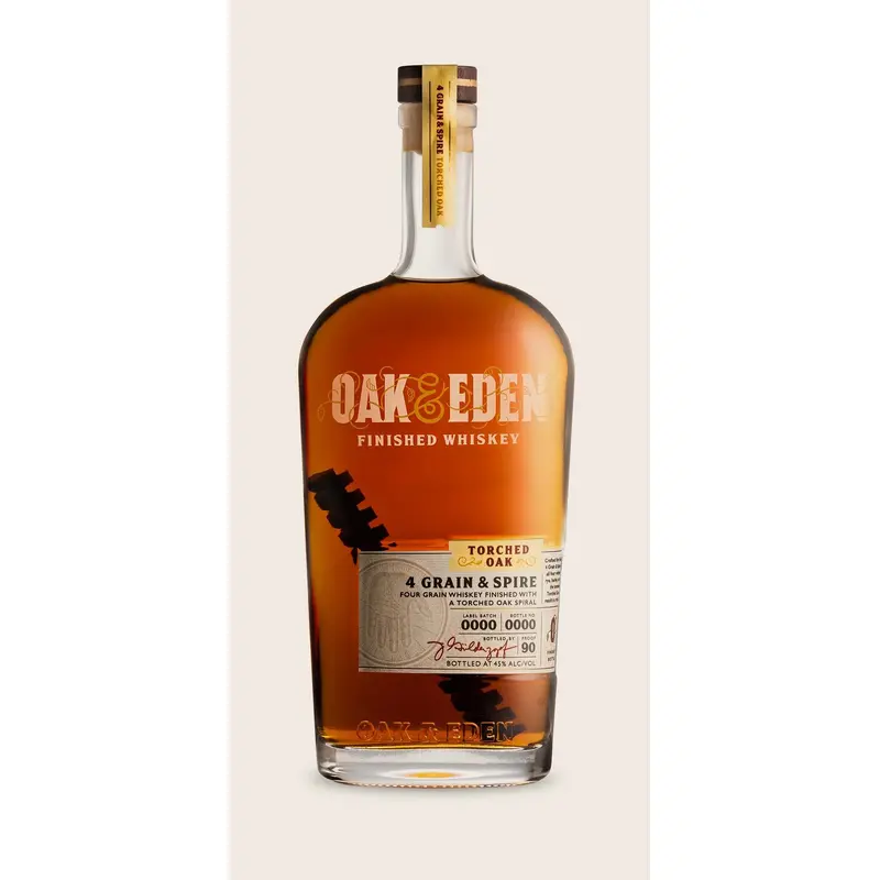 Oak & Eden '4 Grain & Spire' Torched Oak Whiskey, Texas, USA (750ml)