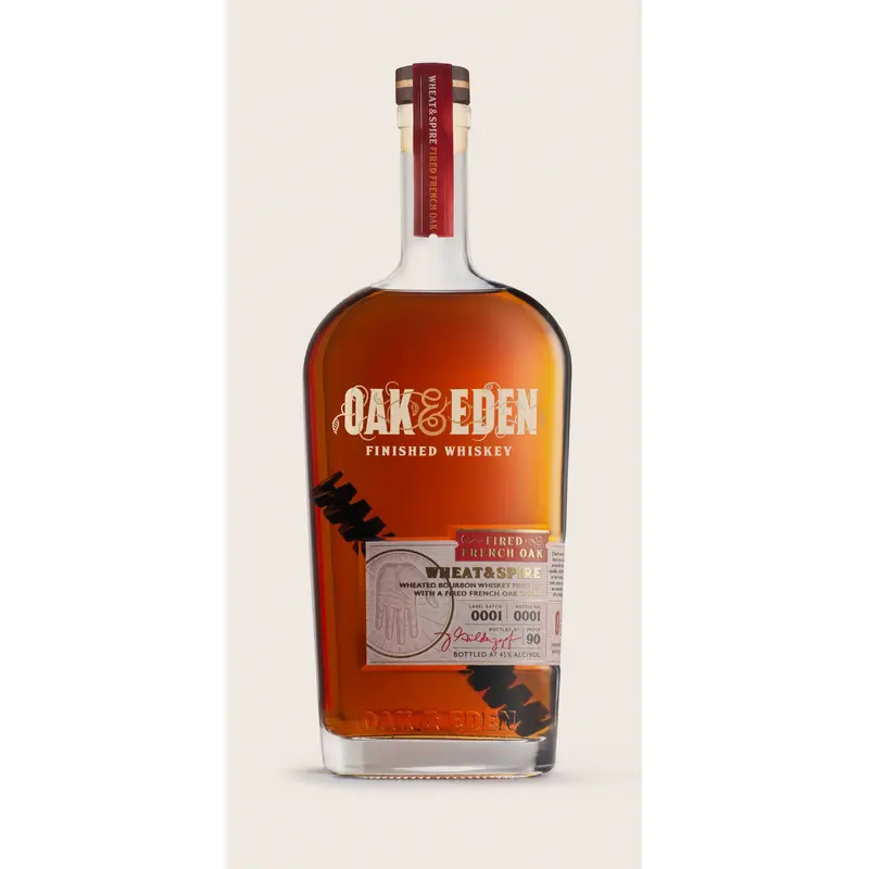 Oak & Eden Fired French Oak Wheat & Spire Whiskey, Texas, USA (750ml)