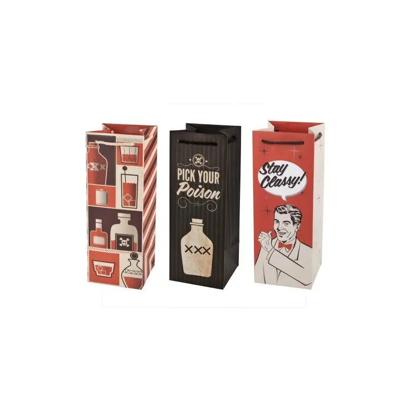 Retro Drinking Icon Wine Bag (assorted)