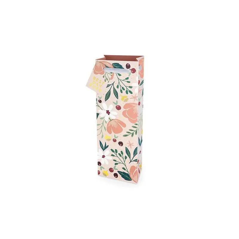 Best Day Ever Floral Wine Bag