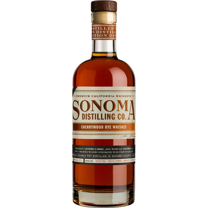 Sonoma Distilling Co. Cherrywood Rye Whiskey, Sonoma County, USA (750ml)