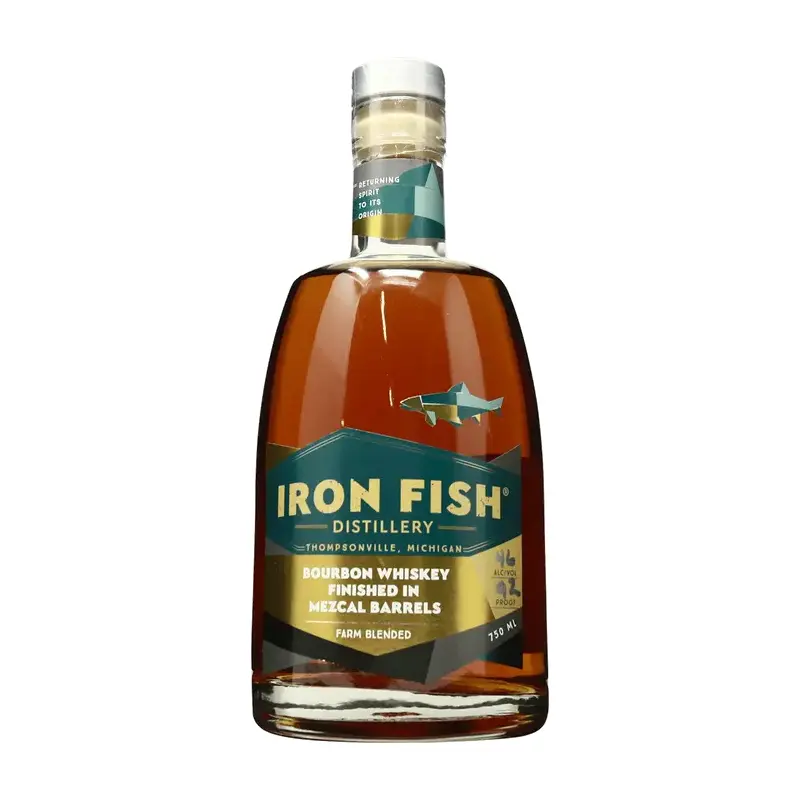 Iron Fish Distillery Mezcal Barrel Finish Bourbon Whiskey, Michigan, USA (750ml)