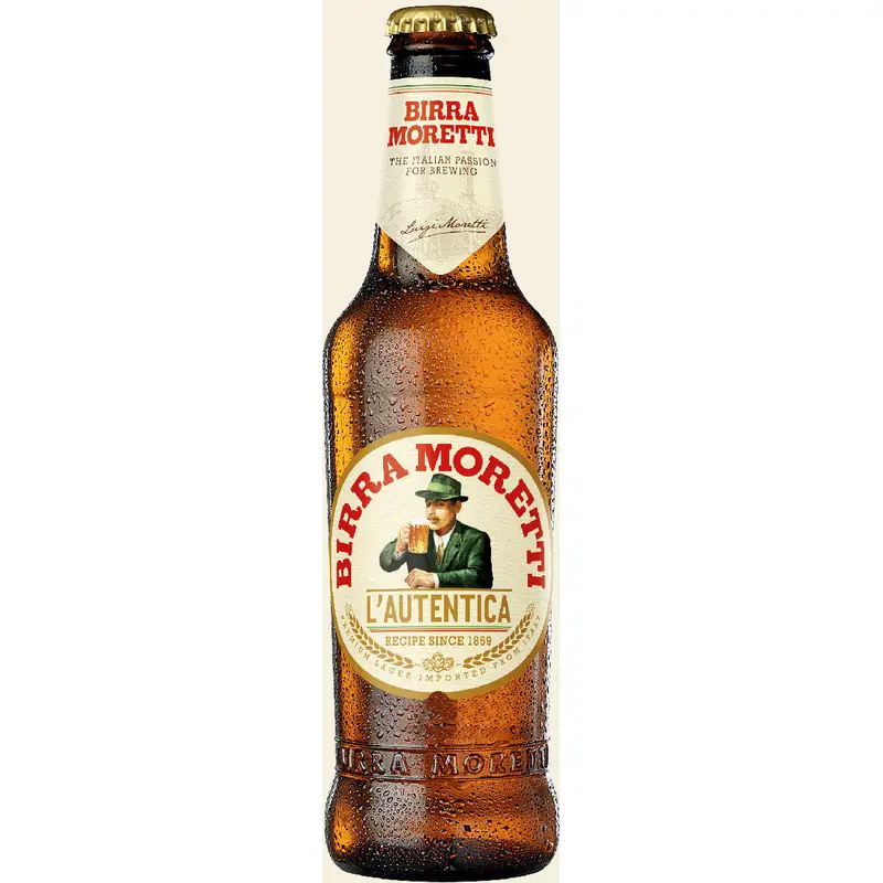 24pk-Birra Moretti L'Autentica Lager Beer, Italy (330ml)