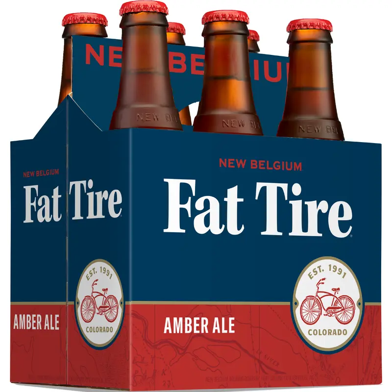 24pk-New Belgium Fat Tire Amber Ale Beer, Colorado, USA (12oz)