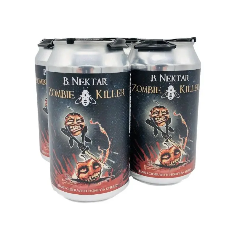 (4 pk cans)-B. Nektar Zombie Killer Cider, Michigan, USA (12 oz)