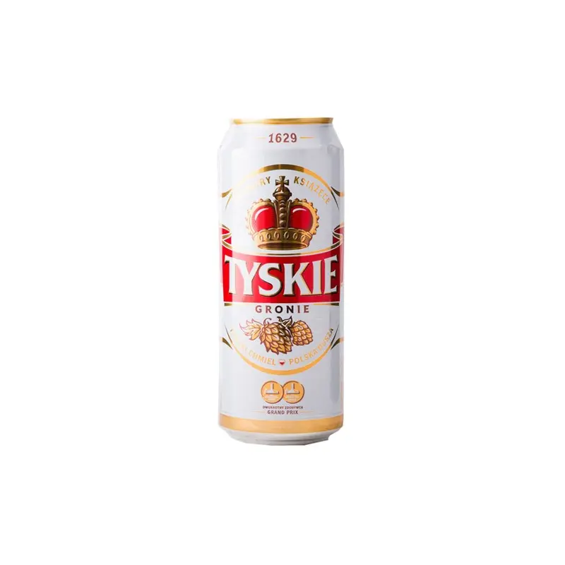 (24pk cans)-Tyskie Gronie Pale Lager Beer, Poland (500ml)