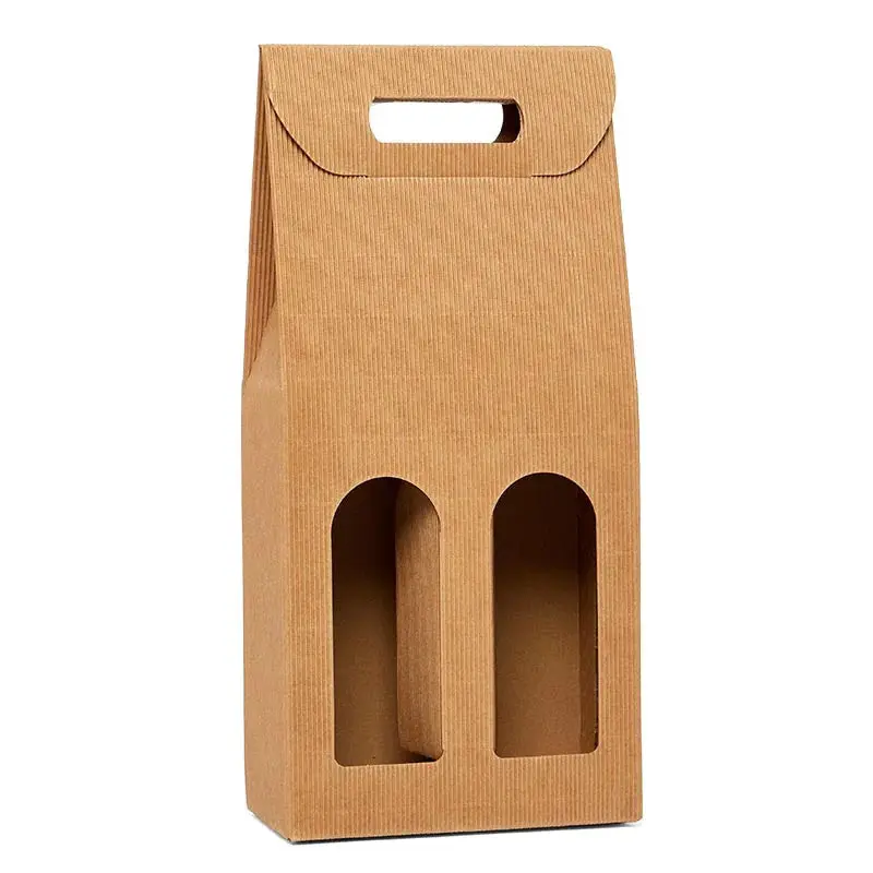 Kraft 2 Bottle Wine Gift Box