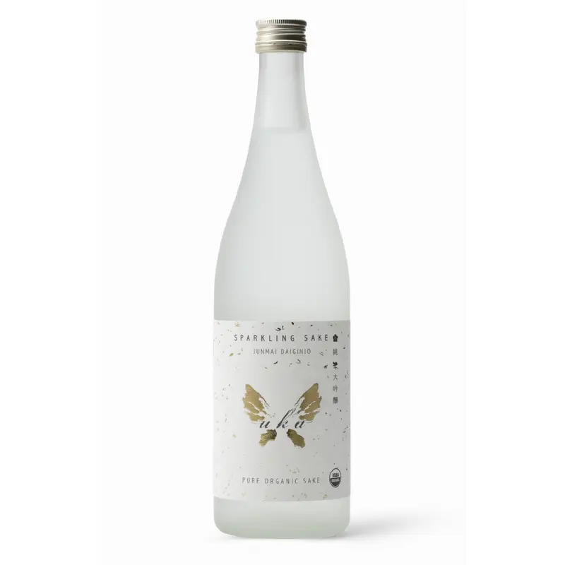 Uka Sparkling Organic Junmai Daiginjo Sake, Japan (300ml)