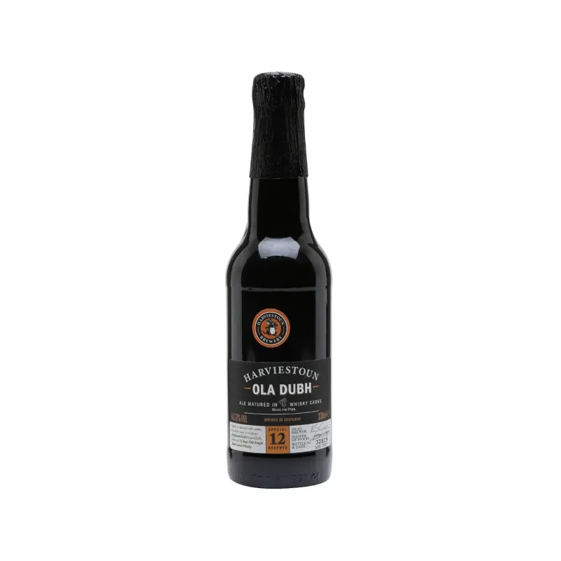(12pk) Harviestoun Ola Dubh 12yr Whisky Barrel Aged Old Ale Beer, Scotland (330ml)