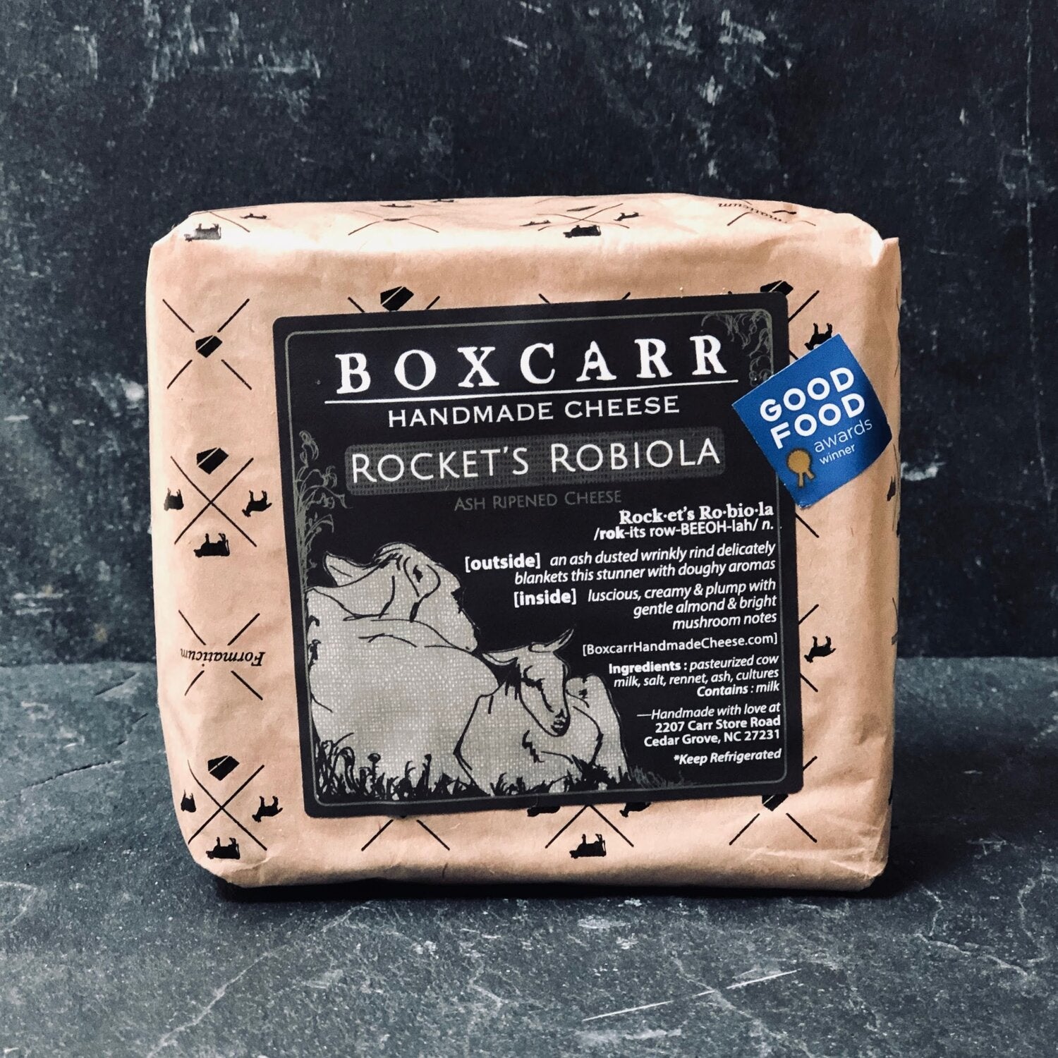 Boxcarr  Rockets Robiola, Cow's Milk, Cedar Grove, North Carolina, USA