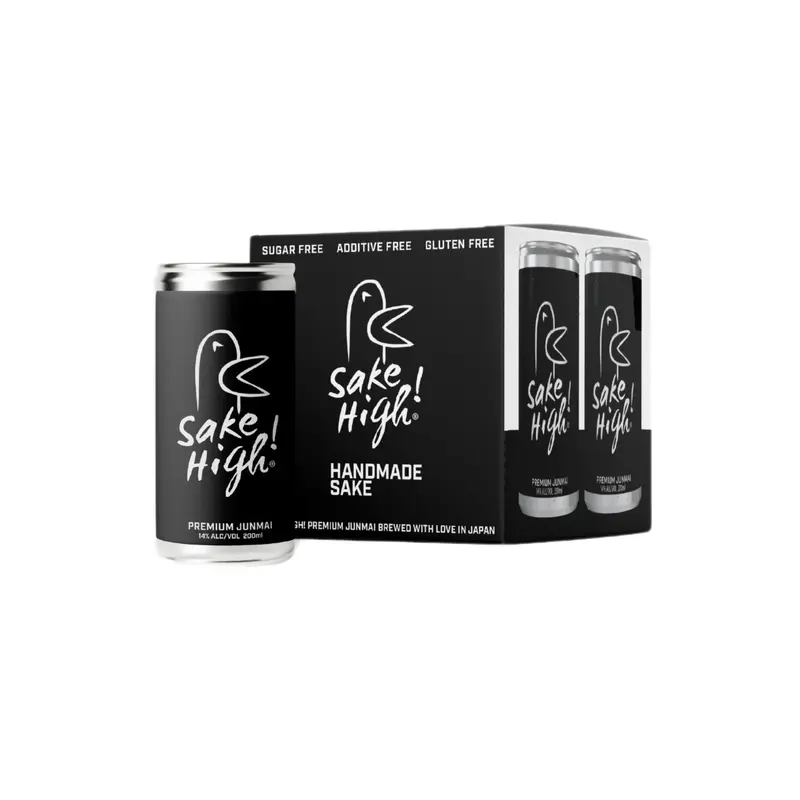 Sake High Premium Junmai Sake, Japan (4pk cans/200ml)