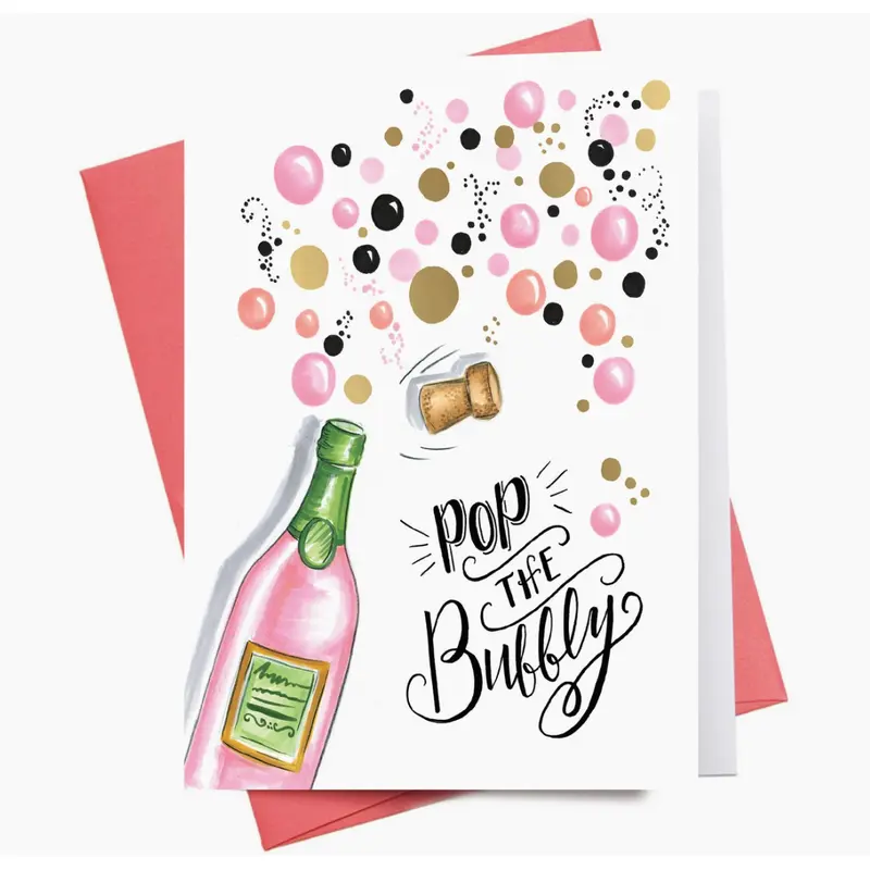 Pop The Bubbly, Greeting Card
