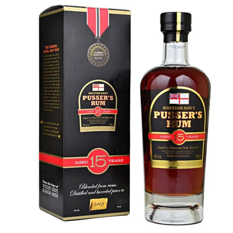 Pusser's British Navy Nelson's Blood 15 Year Old Rum, Guyana (750ml)