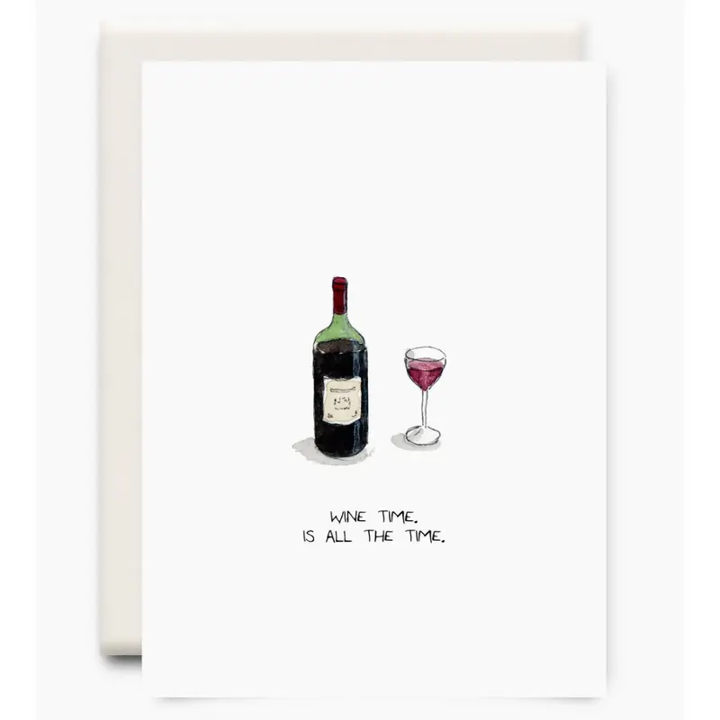 Wine Time Greeting Card
