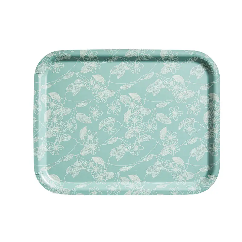Le Jacquard Franais, Essentiel Graphique Green Tray, 14x11, 100% Wood