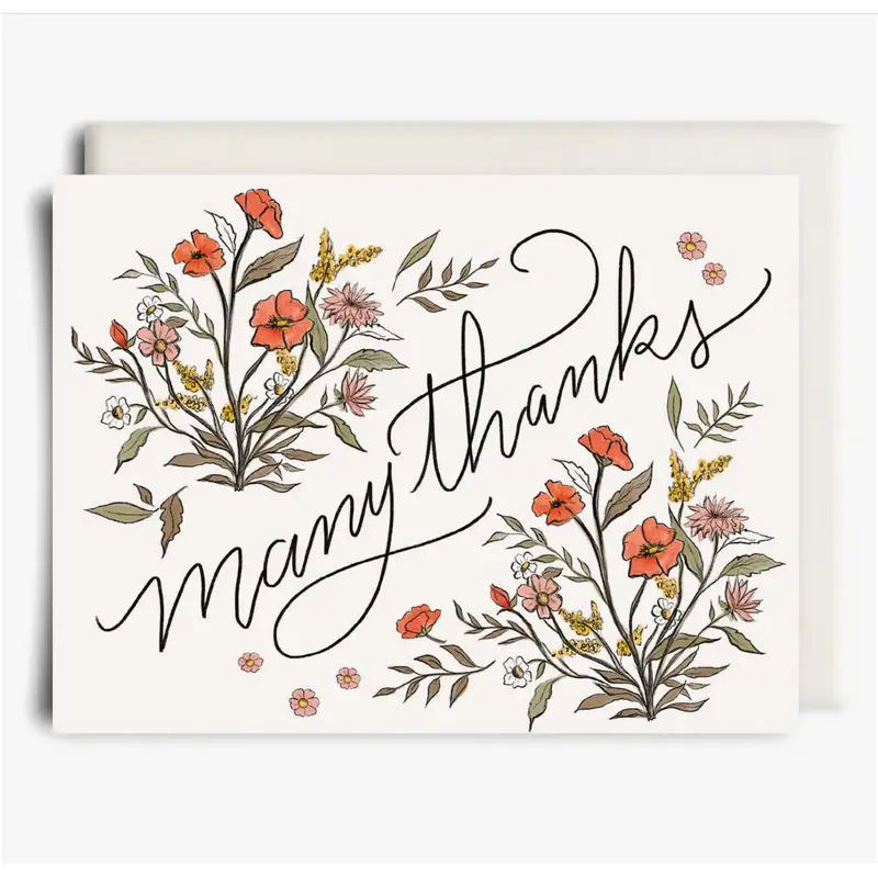 Many Thanks, Thank You Card