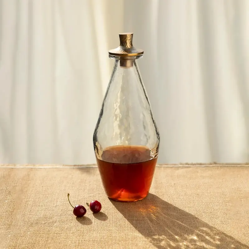 Pebbled Glass Decanter, Classic