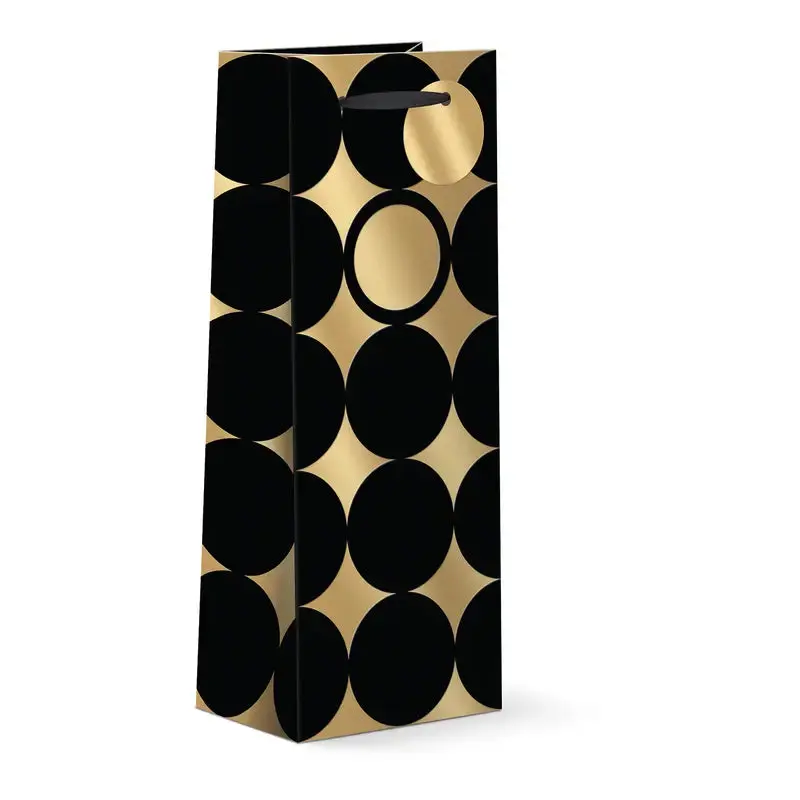 Gold Circles Wine Bag