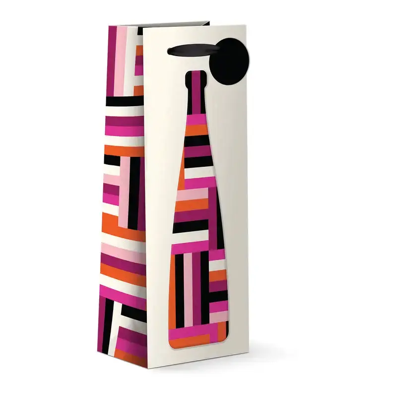 Striped Bottle Wine Bag