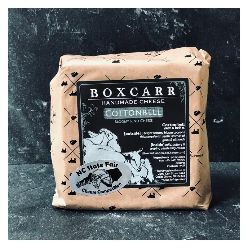 Boxcarr, "Cottonbell", Cow's milk, North Carolina, USA - Half -6oz