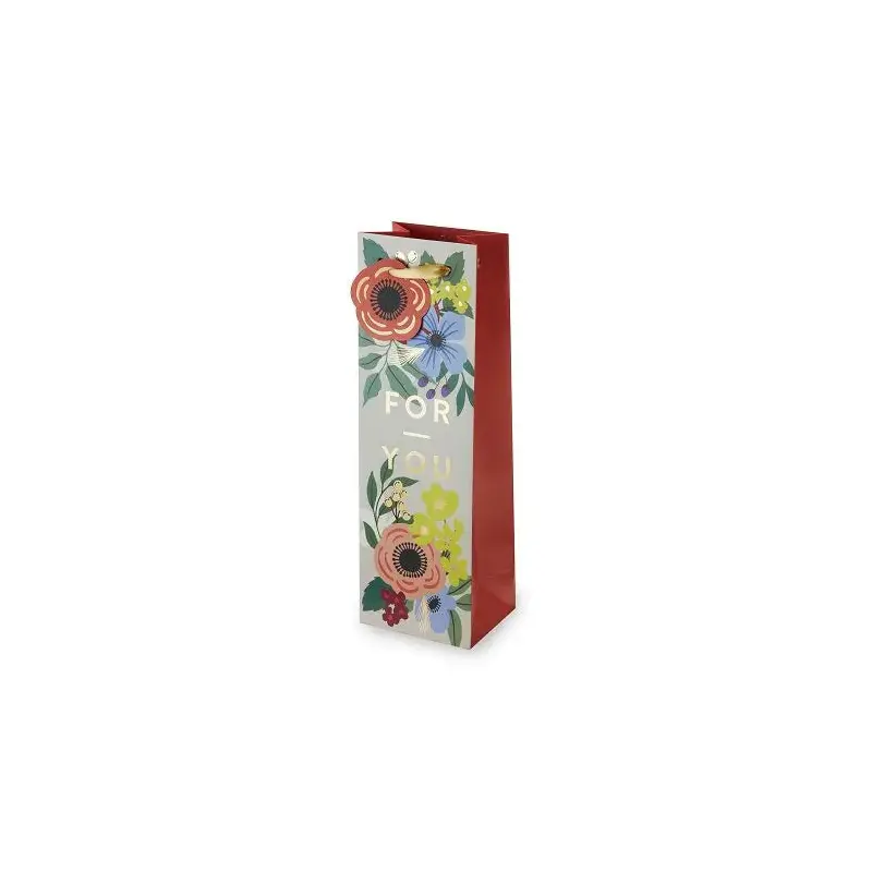 For You Botanical Single-Bottle Wine Bag