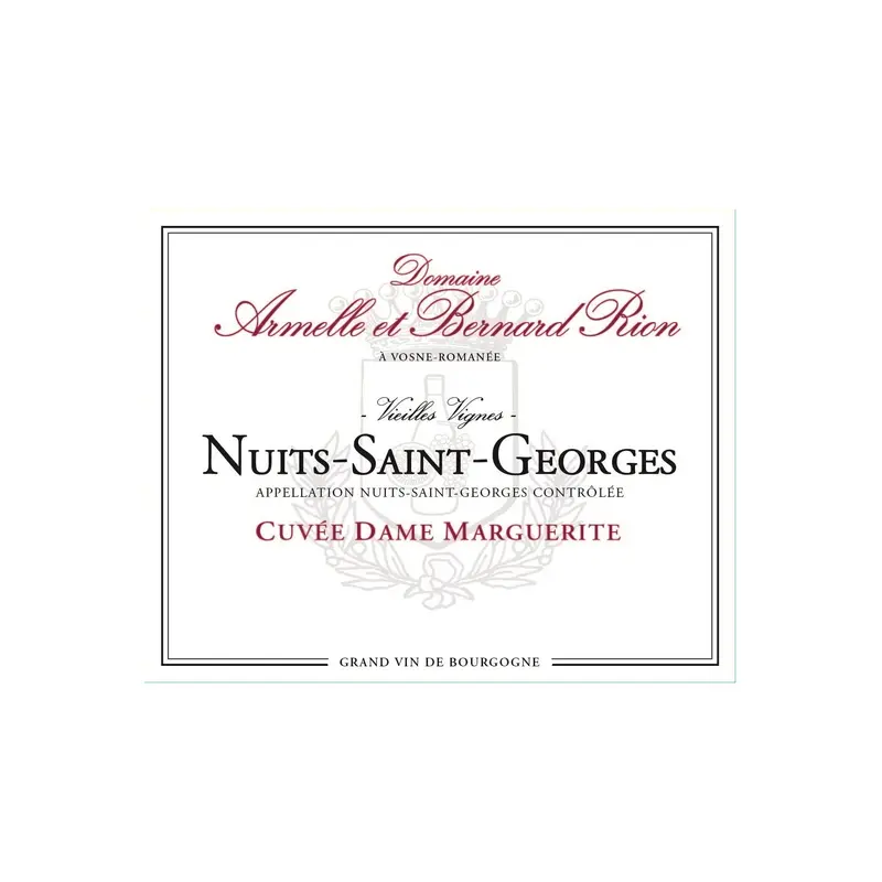 Domaine Armelle et Bernard Rion Nuits Saint Georges 'Cuvee Dame Marguerite' 2019