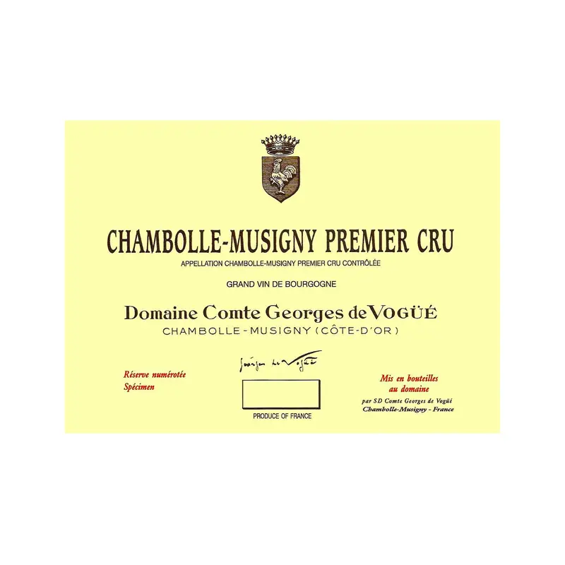 Domaine Comte Georges de Vogue Chambolle Musigny Premier Cru 2022