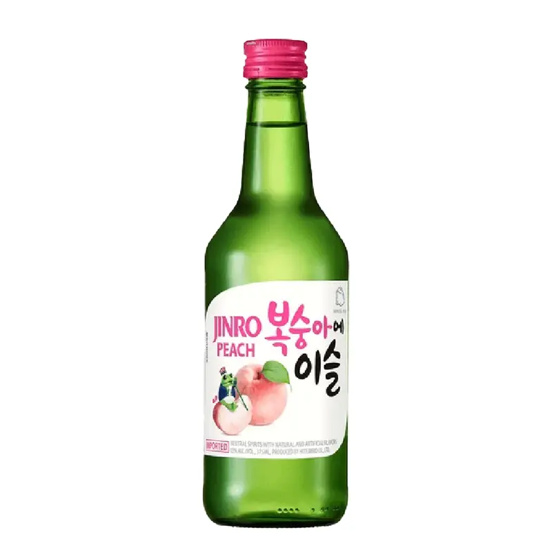 Jinro Peach Soju 375ml Bottle