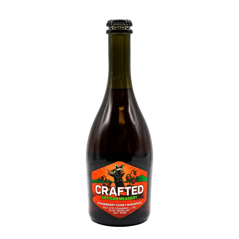 Crafted Artisan Meadery Strawberry Honey Badgerita 500ml