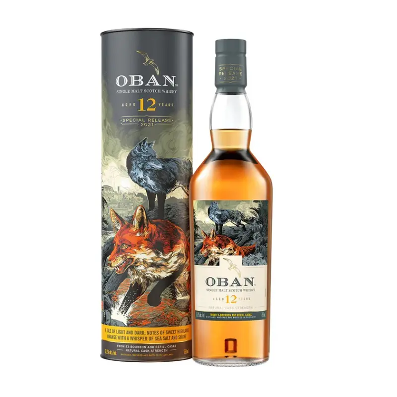 2021 Oban Natural Cask Strength 12 Year Old Single Malt Scotch Whisky, Highlands, Scotland (750ml)