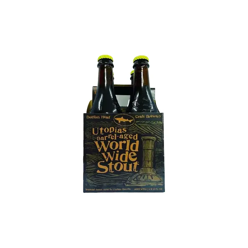 4pk-Dogfish Head Utopias Barrel-Aged World Wide Stout Beer, Delaware, USA (12oz)