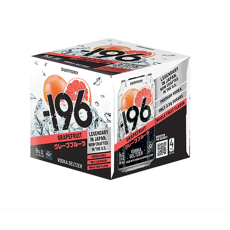 Minus 196 Grapefruit Vodka Seltzer 4Pk
