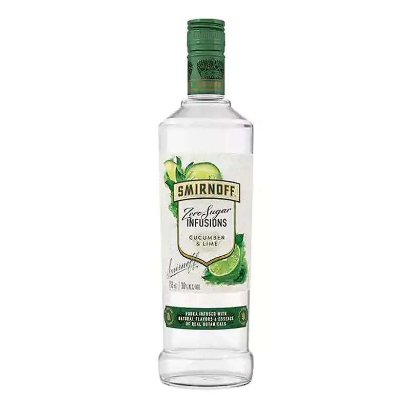 Smirnoff Zero Sugar Infusions Cucumber & Lime 750ML